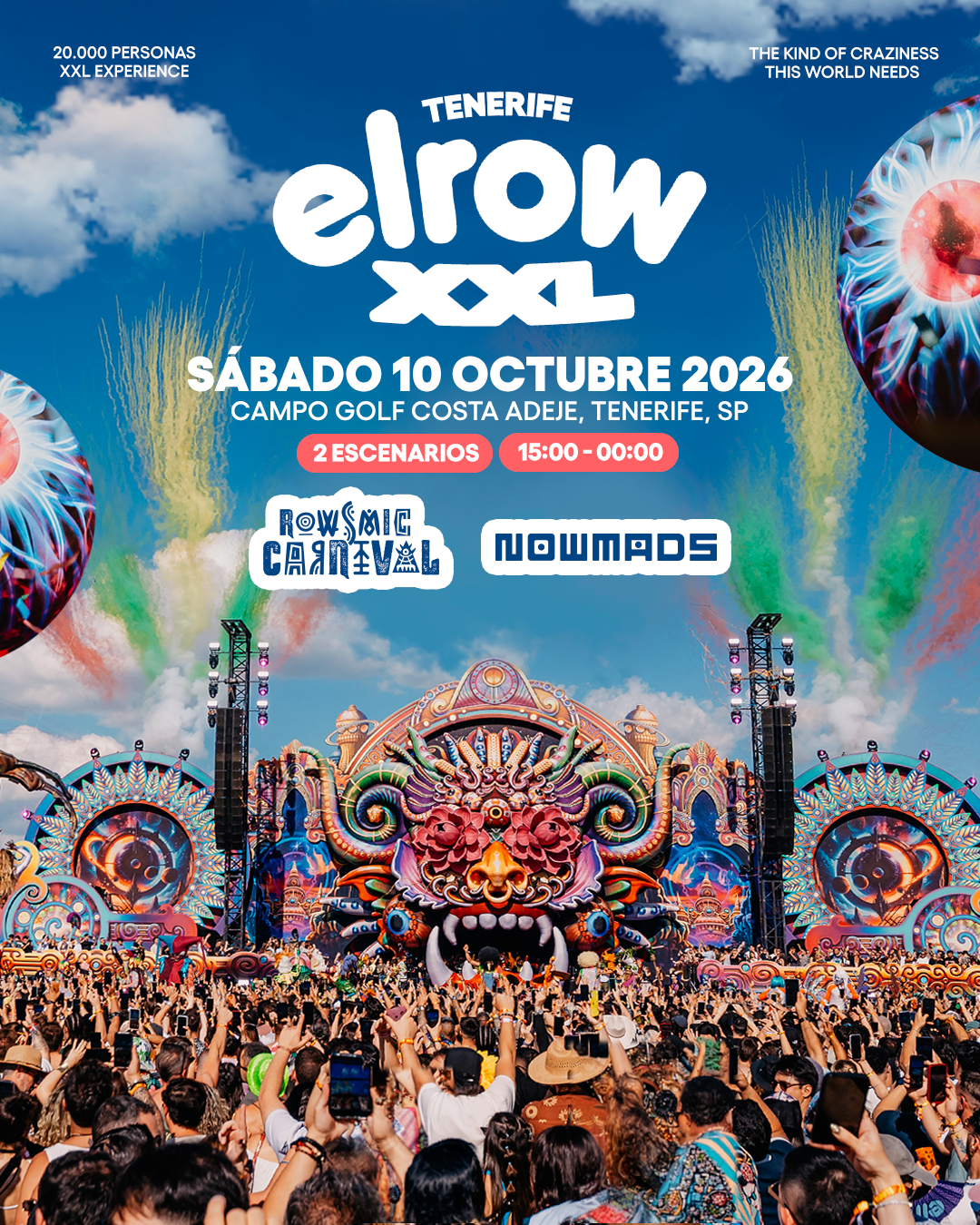 Elrow XXL Tenerife · 10 de octubre de 2026